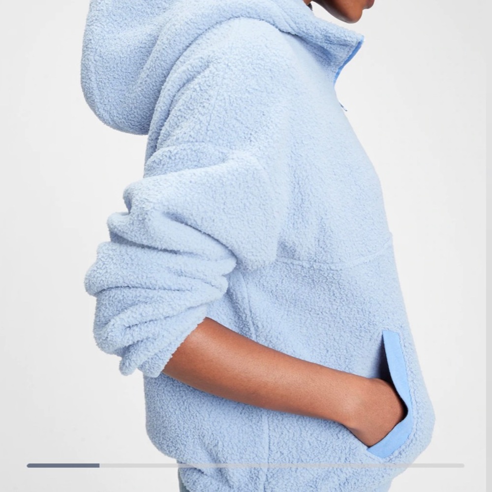 Gap Sherpa Half-zip Hoodie-NWOT